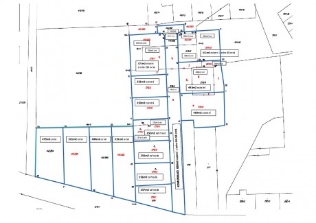 vytýčení parcel a výměry ploch  14 RD Račetice